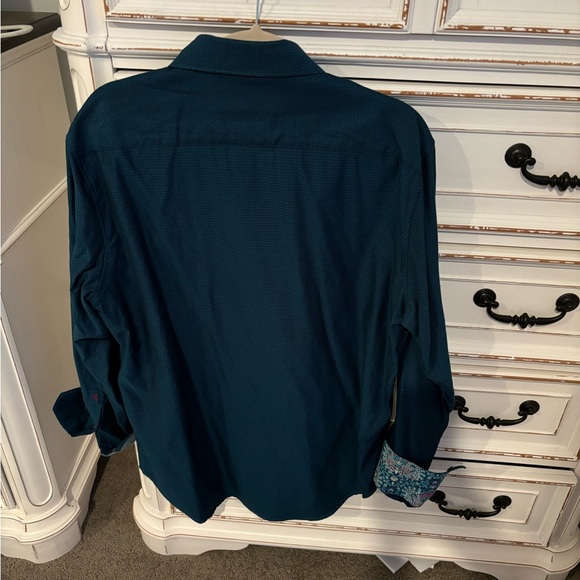 Mens Green Robert Graham button up sz L - Picture 4 of 4